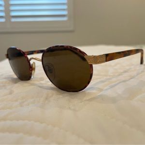 Giorgio Armani sunglasses, brown multi. About 5 inches wide.